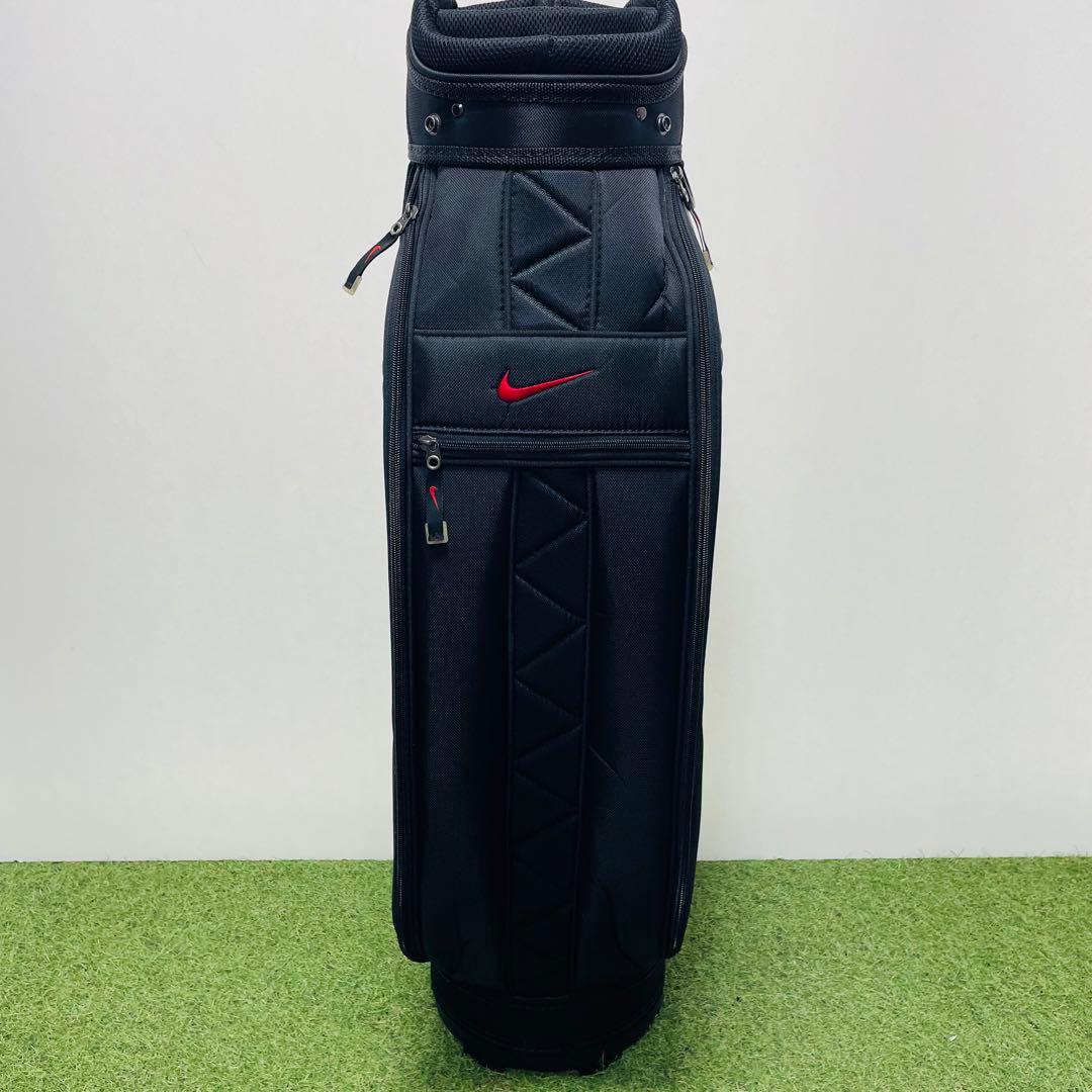 NIKE キャディバッグ ブラック/レッド ゴルフ 黒色