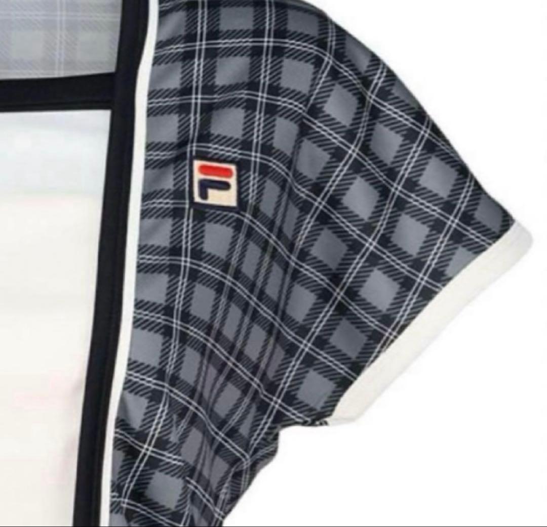 No.122 FILA 【数量限定】BLACKチェックのゲームシャツ☆XL☆新品