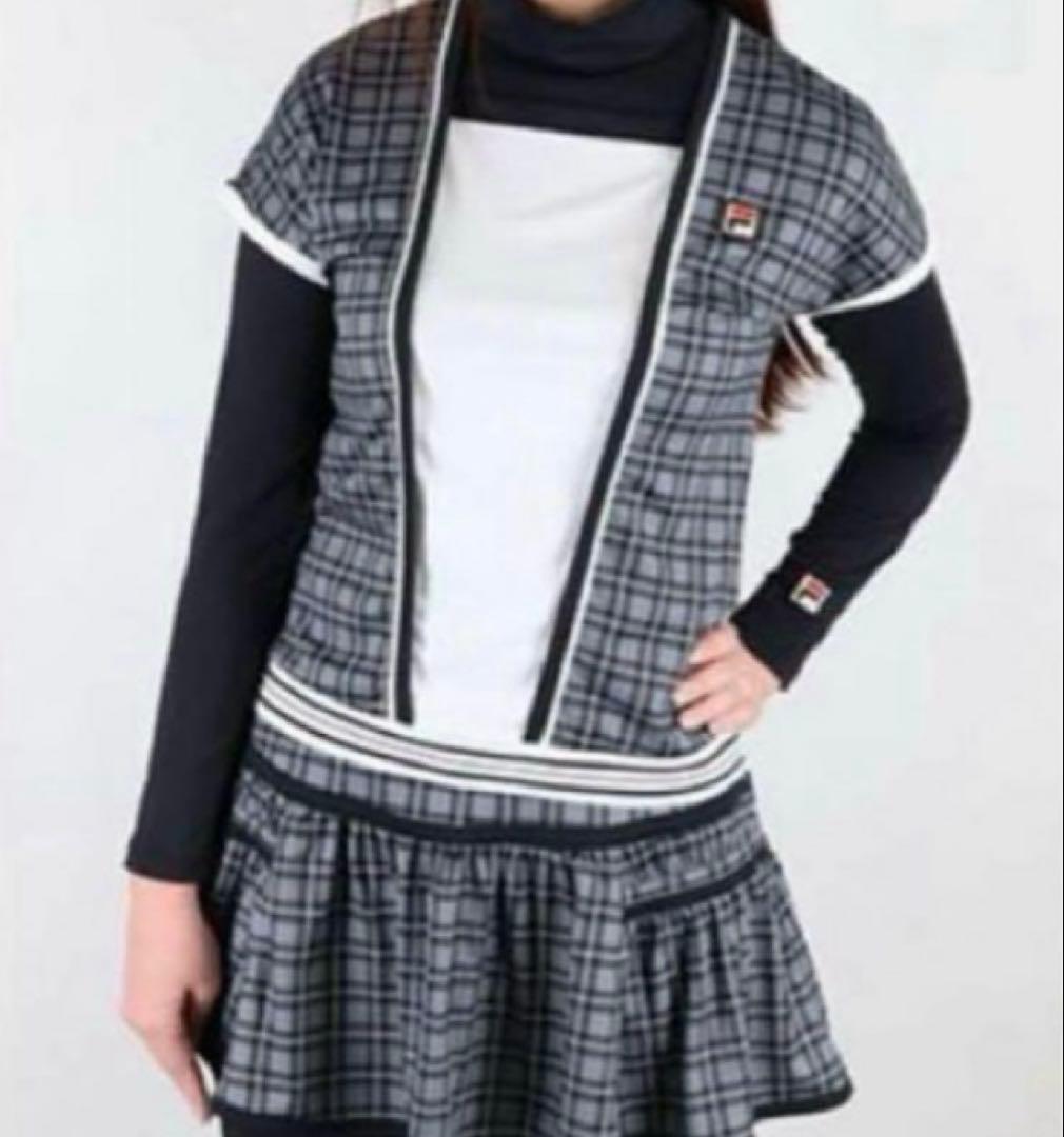 No.122 FILA 【数量限定】BLACKチェックのゲームシャツ☆XL☆新品