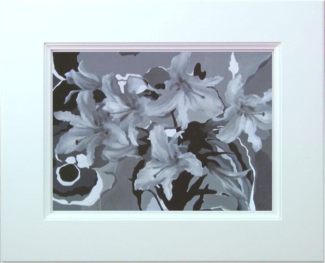 油絵 菅家令子 絵 絵画インテリア額付(青緑＋金色の枠) F6-070101 花