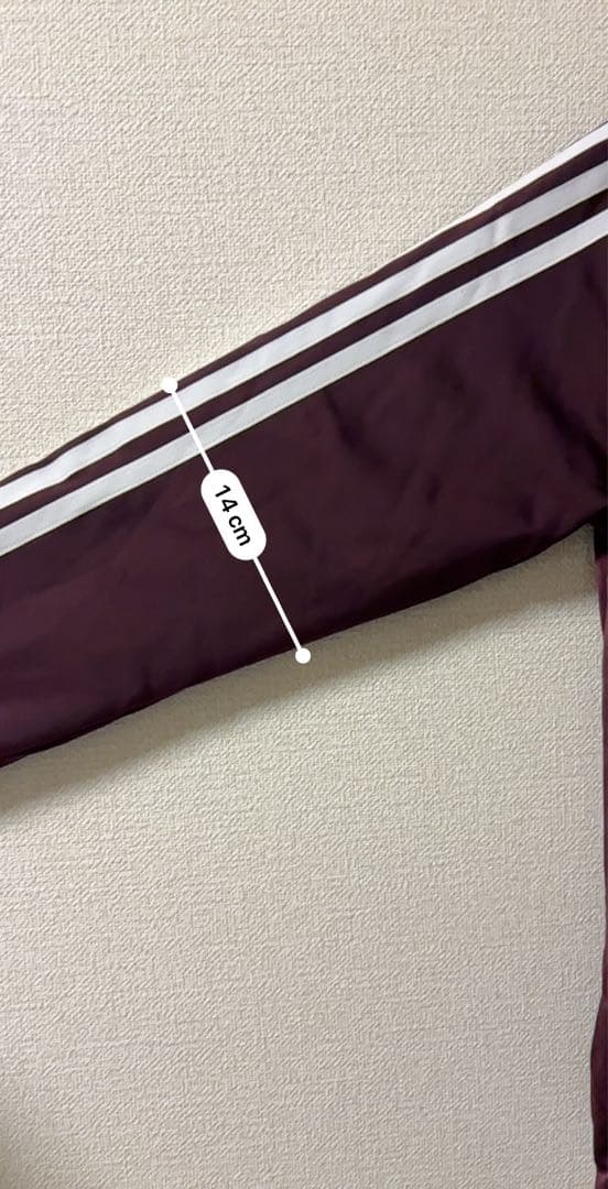 adidas バーガンディ トラックジャケット