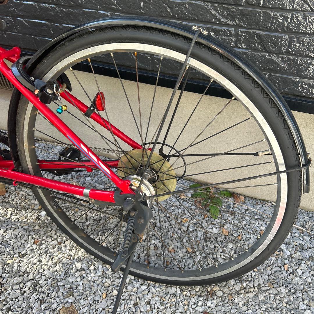 RIDGESTONE 赤 自転車 前カゴ付き