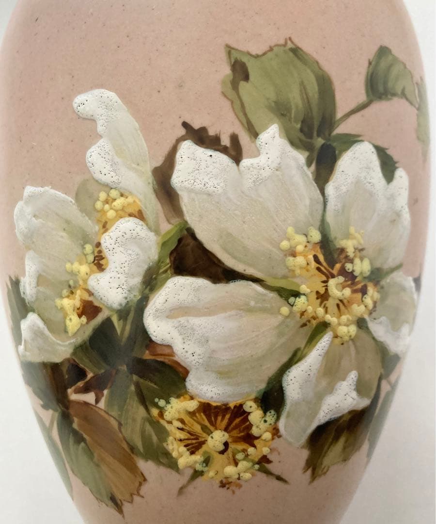 ロイヤルドルトン アンティークの花瓶　女流作家　ハンドペイント　大きめ　輸入品