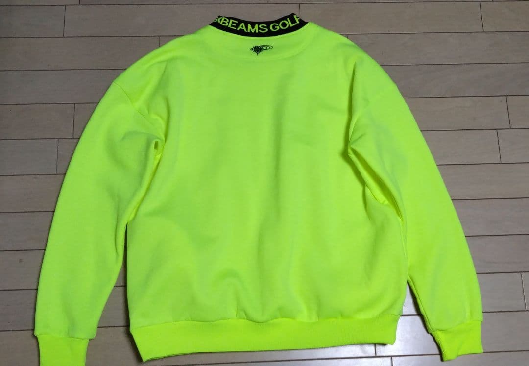 極美品■BEAMS GOLF ビームスゴルフ 襟ロゴ裏フリース プルオーバー■Ｌ
