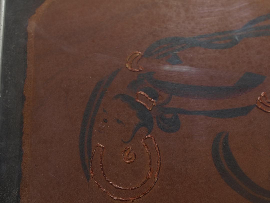 中国唐時代　敦煌莫高窟壁画 彩絵　人物像 発掘品 古美術 AK1896A9-3