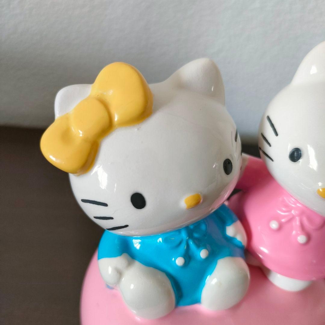 日本限定 ハローキティ オルゴール 陶器製 キティ&ミミィ 星に願いを