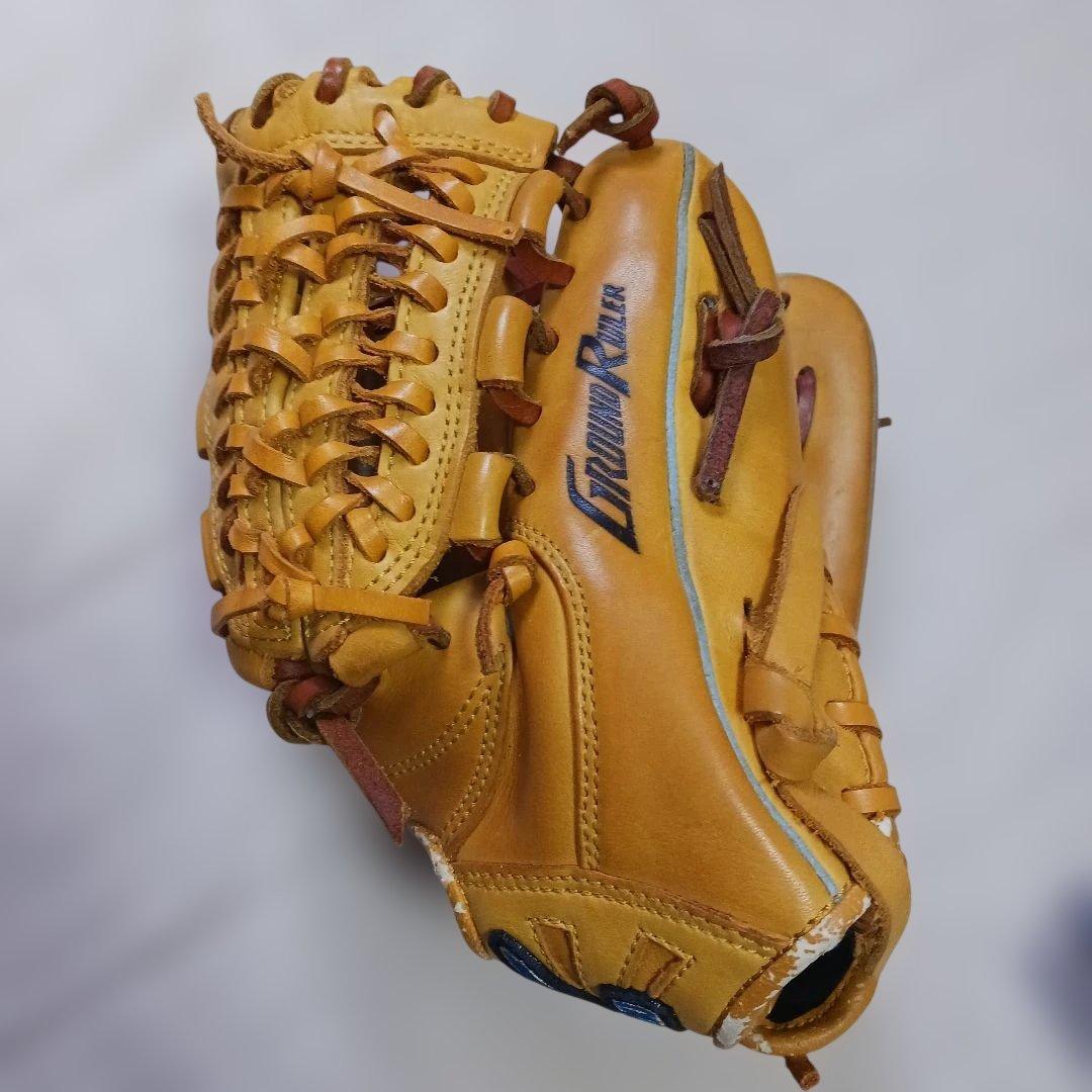 Mizuno 軟式レザーグローブ オレンジ