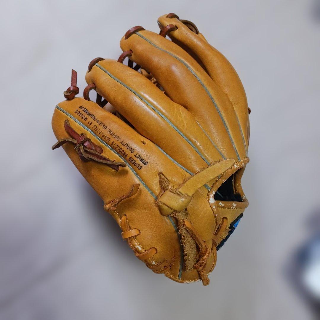 Mizuno 軟式レザーグローブ オレンジ