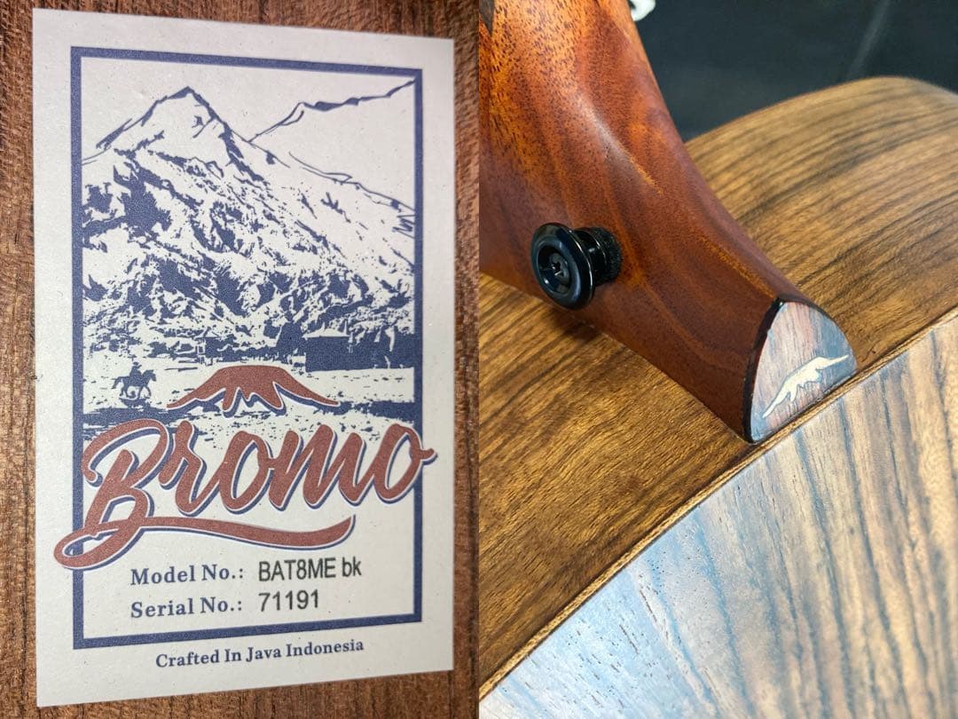Bromo Guitars BAT8ME bk ブロモエレアコギター