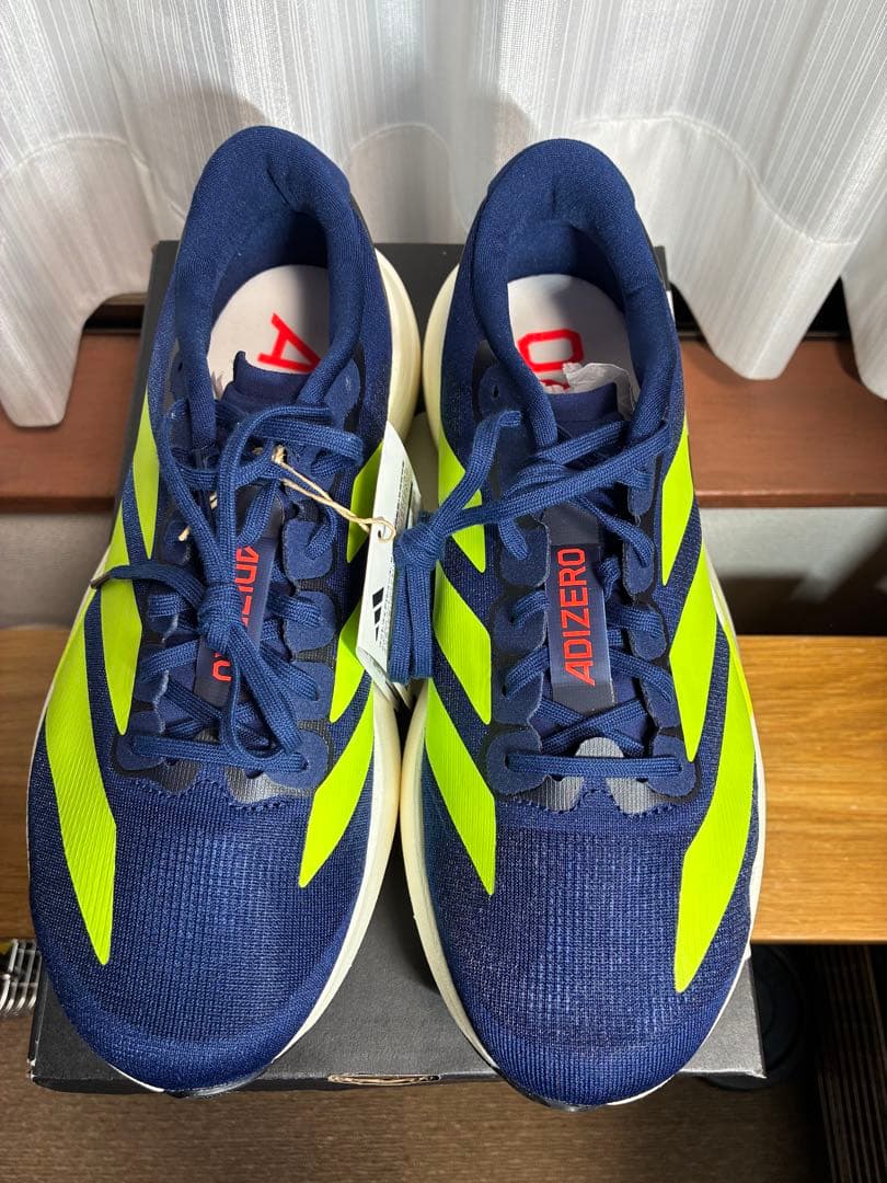 ADIZERO Evo SL ダークブルー/イエロー/JR3415メンズ25.0