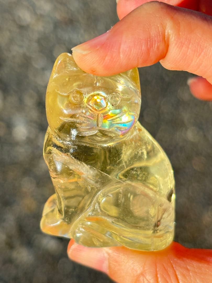 お顔に虹！　まねきねこ　コレクション　ハイグレードシトリン