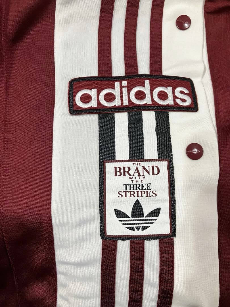 adidas アディブレイク トラックパンツ スナップパンツ バーガンディ 赤