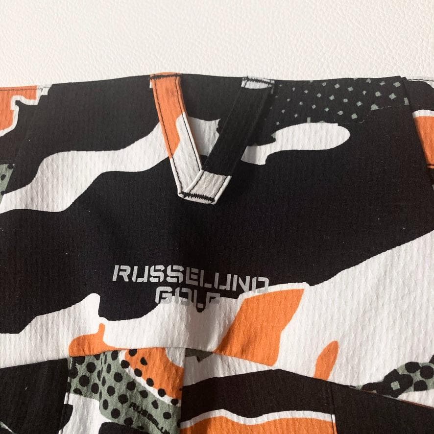 【ビッグサイズ/極美品】ラッセルノ カモフラパンツ 総柄 ゴルフ ストレッチ 7