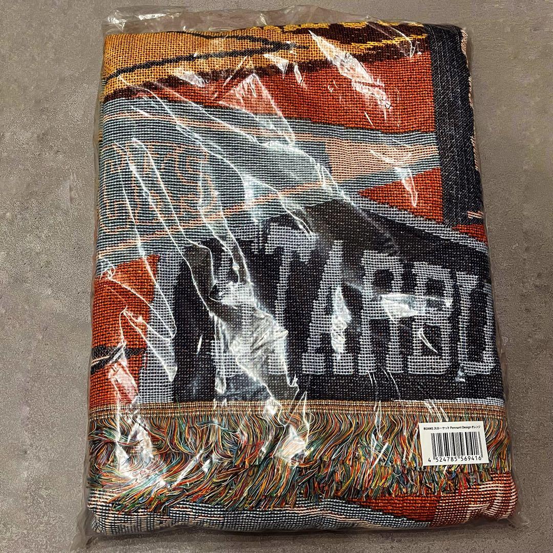 BEAMS x Starbucks ペナントデザイン スローケット オレンジ