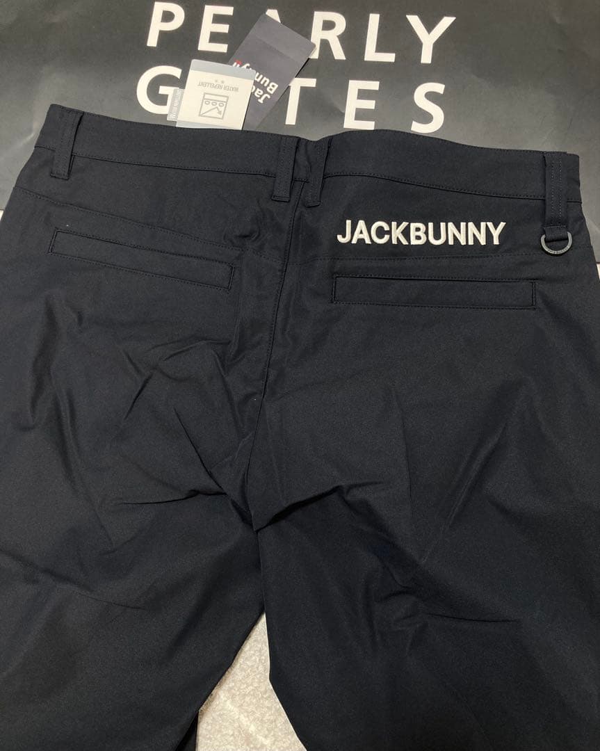 新品 パーリーゲイツ ジャックバニー ポリエステルツイル パンツ(7)3L/紺