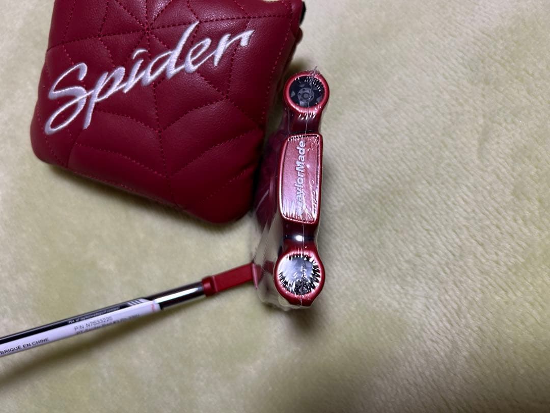 新品 スパイダーRed パター スモールスラント 33インチ カバー付き