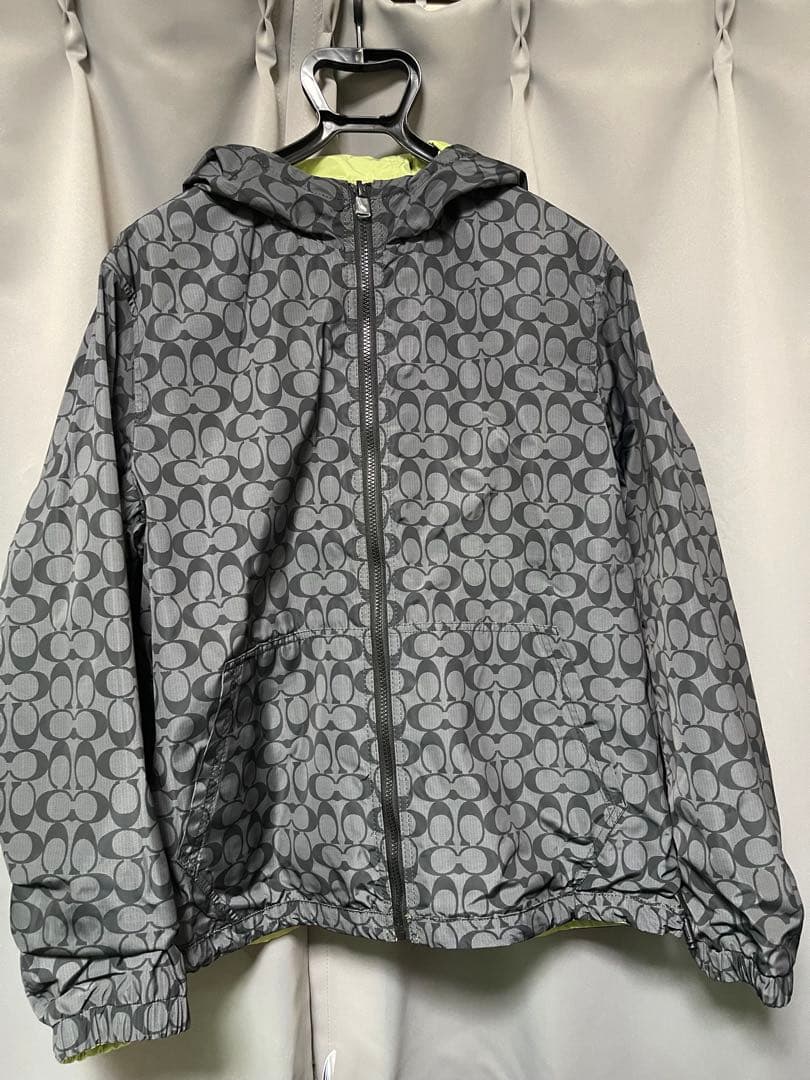 コーチ Coach CF797 リバーシブル フルジップウィンドブレーカー 黄緑