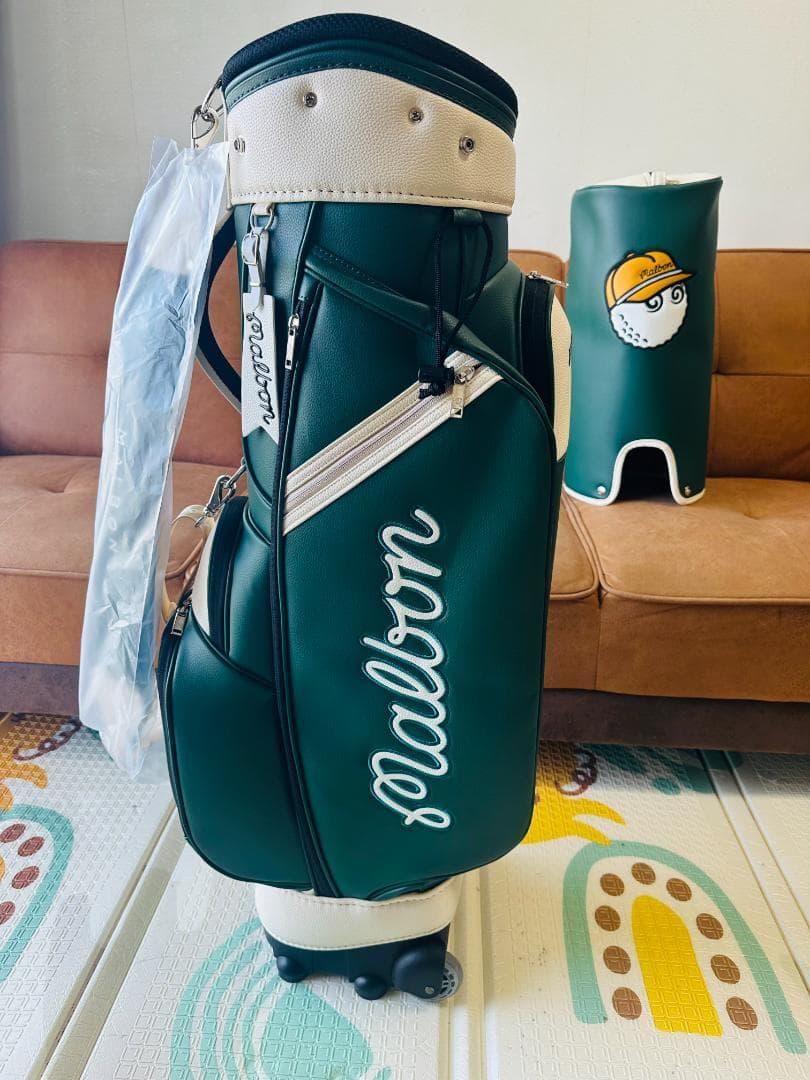 新作 マルボンゴルフ　キャディバッグ　Malbom Golf　キャスター型 緑色