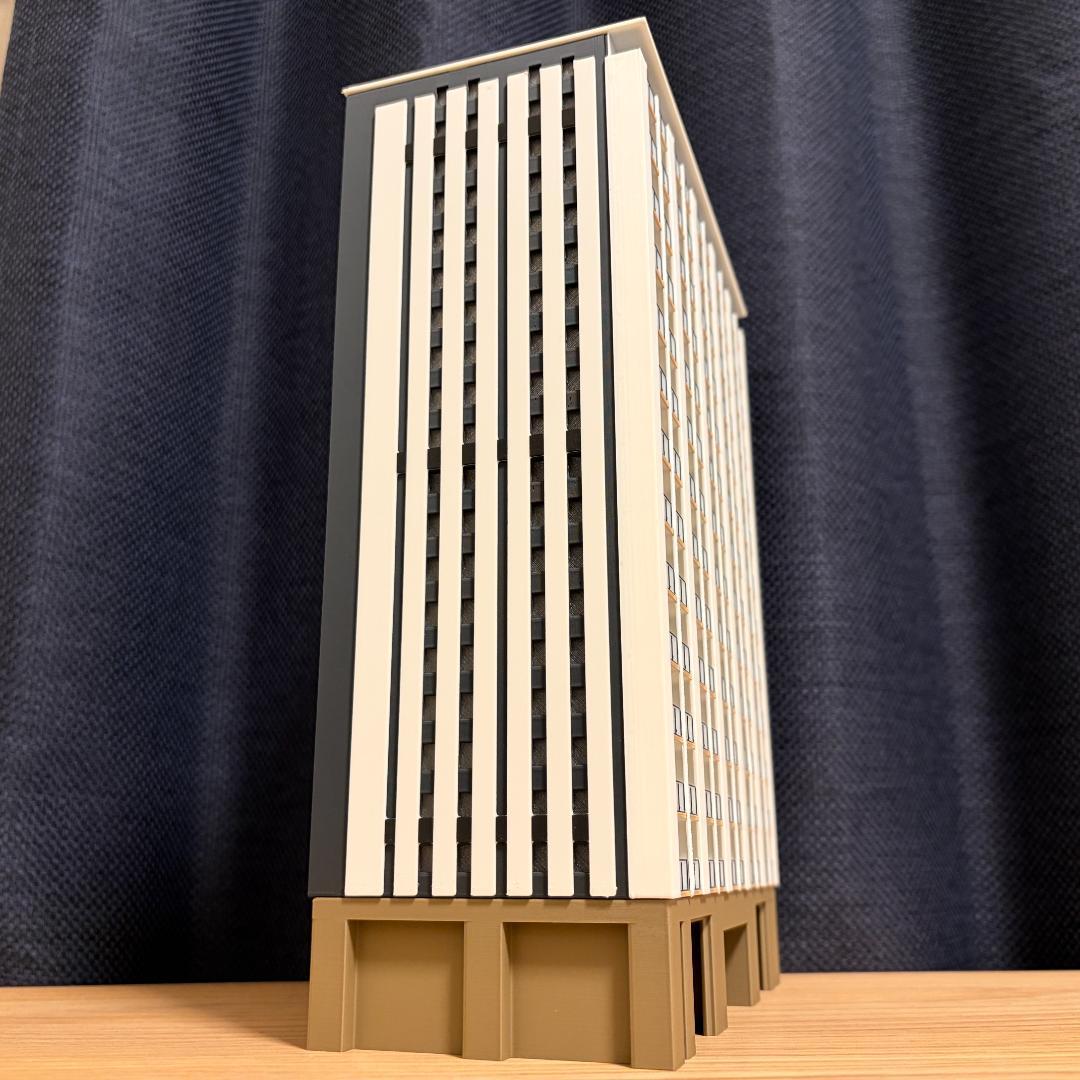 Nゲージ 都市型マンションF（完成品）模型 ストラクチャー