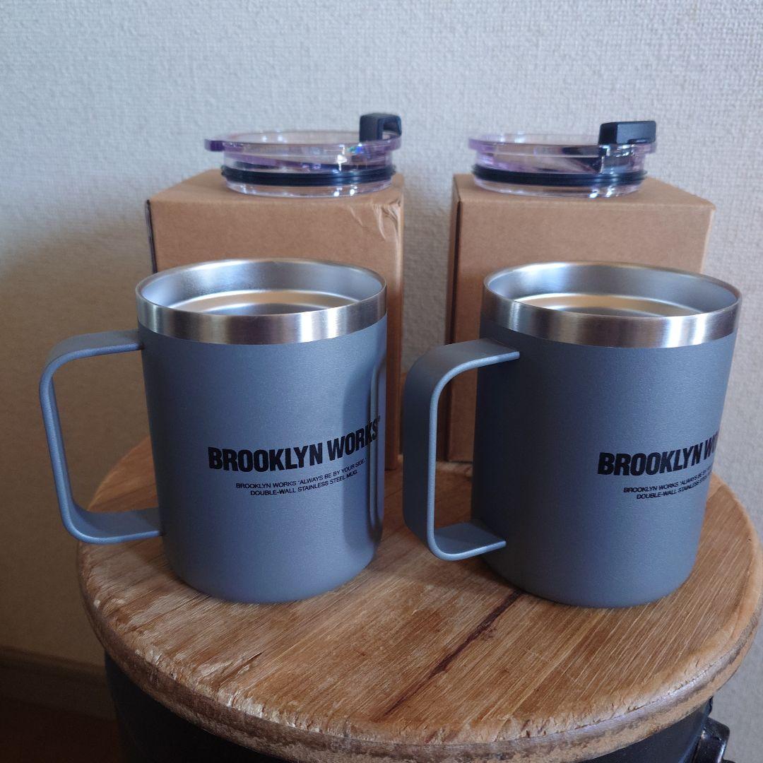 ブルックリンワークスCUP W ステンレス製ダブルマグカップ 2個