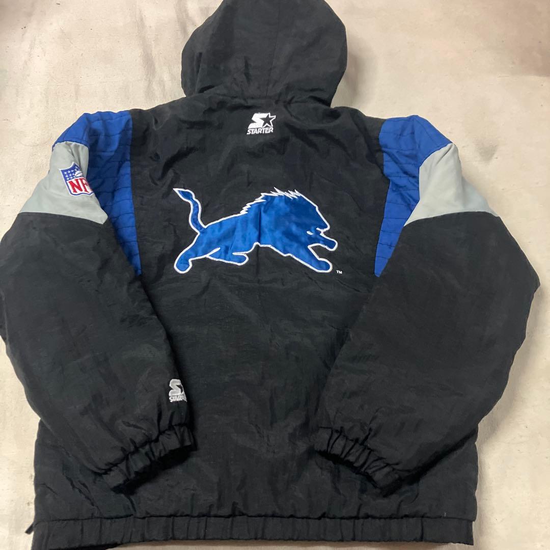 j27)スターターNFLライオンズ　たっぷり中綿キルティングプルオーバー XL
