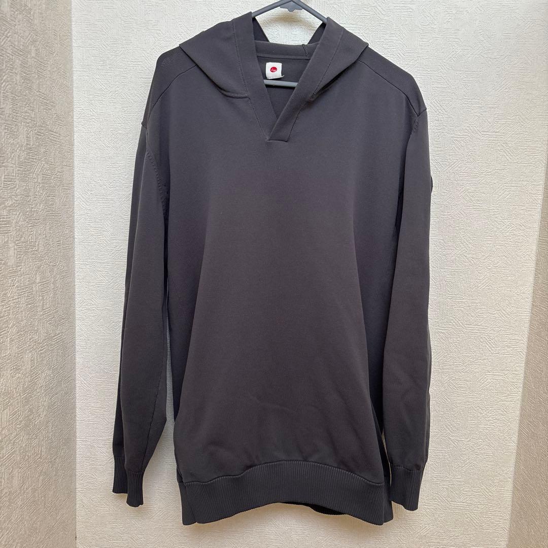 JWO パーカーメンズ春夏用ゴルフ　チャコールニットシャツ サイズ52