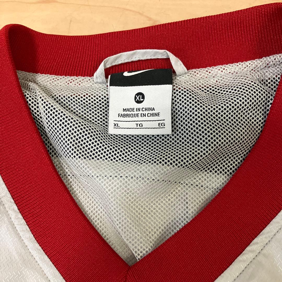 Nike Vネック 長袖 ジャケット XL ホワイト/ネイビー/レッド