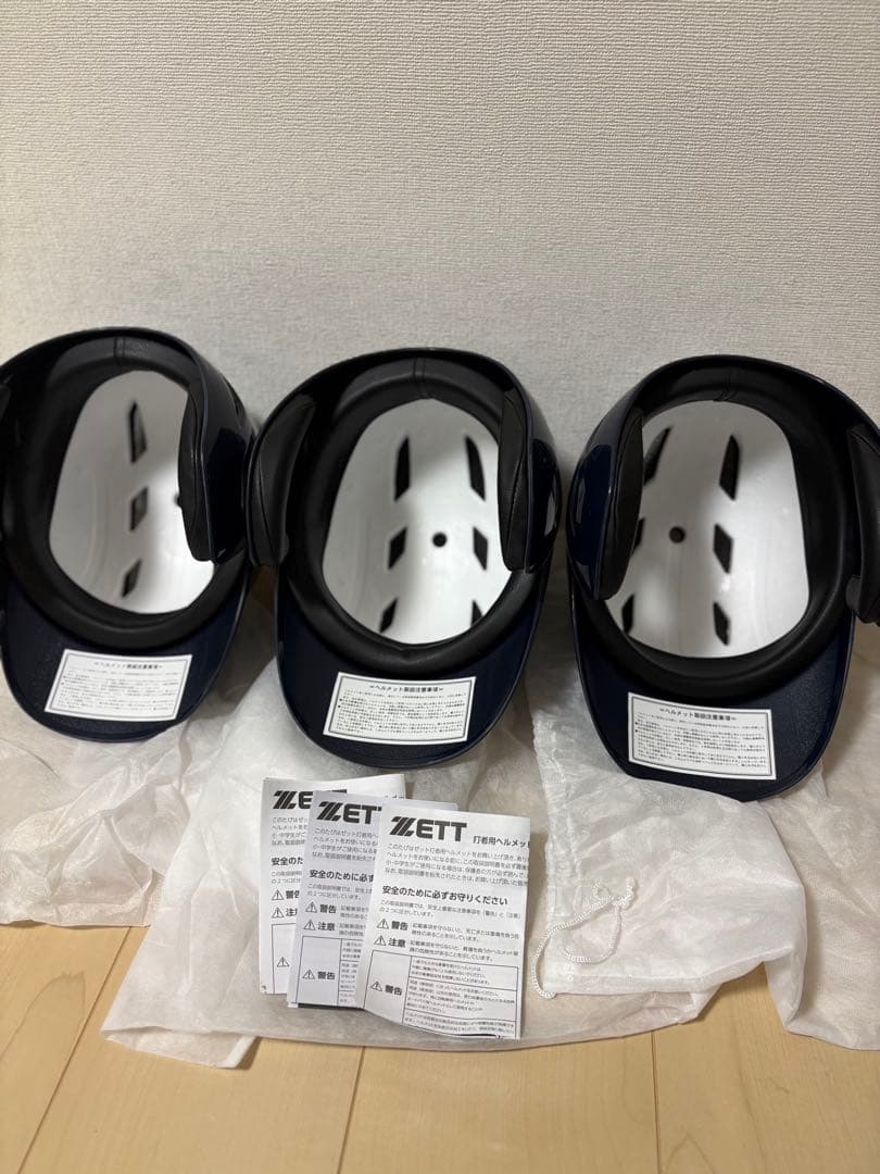 ZETT ソフトボール用バッターヘルメット両耳付3個セット