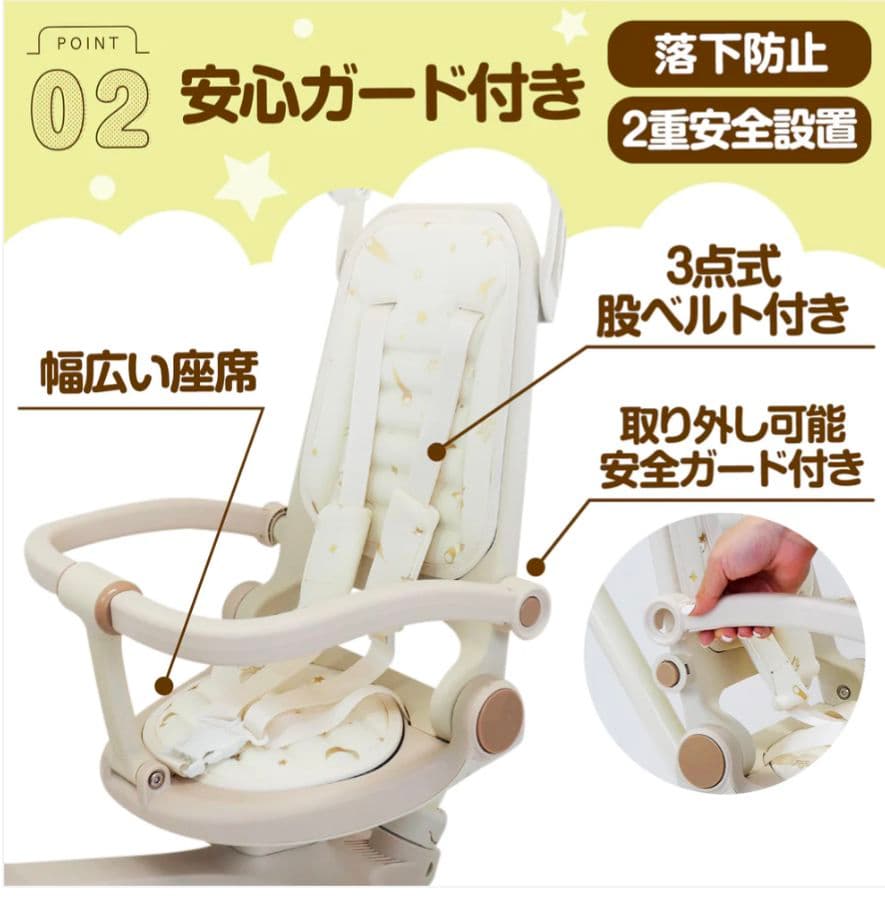 【新品】多機能三輪車 イエロー 7in1 折りたたみ式 安全設計1歳〜5歳