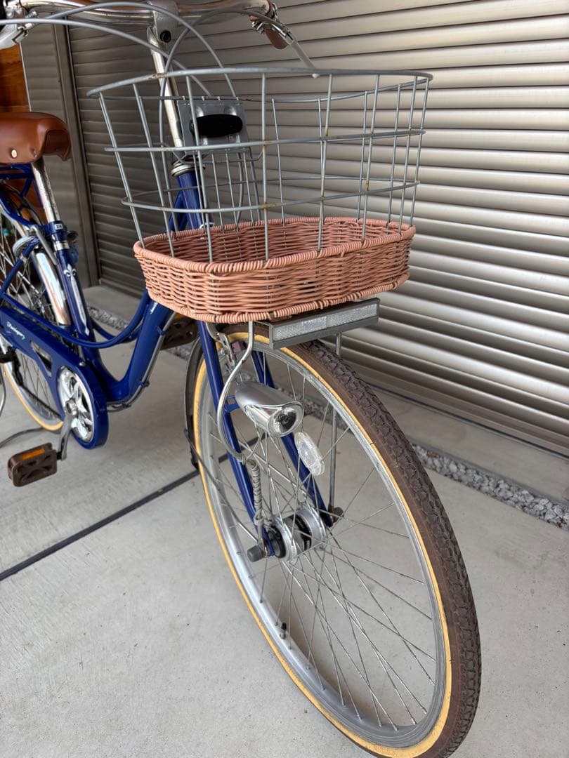 【ガレージ保管品】シティサイクル ネイビーブルー 24インチ