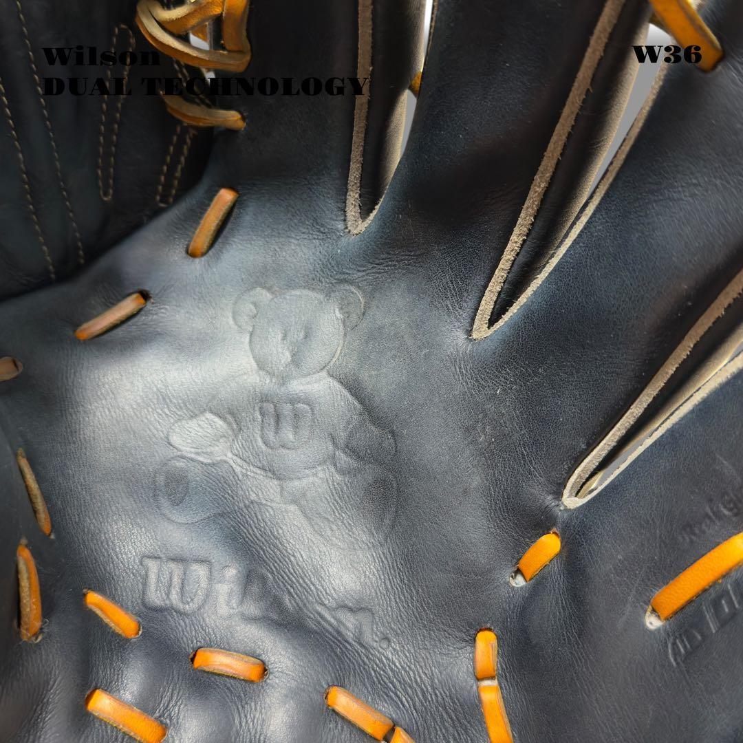希少品！ Wilson ウィルソン グローブ グラブ 硬式 野球 投手 右投 紺