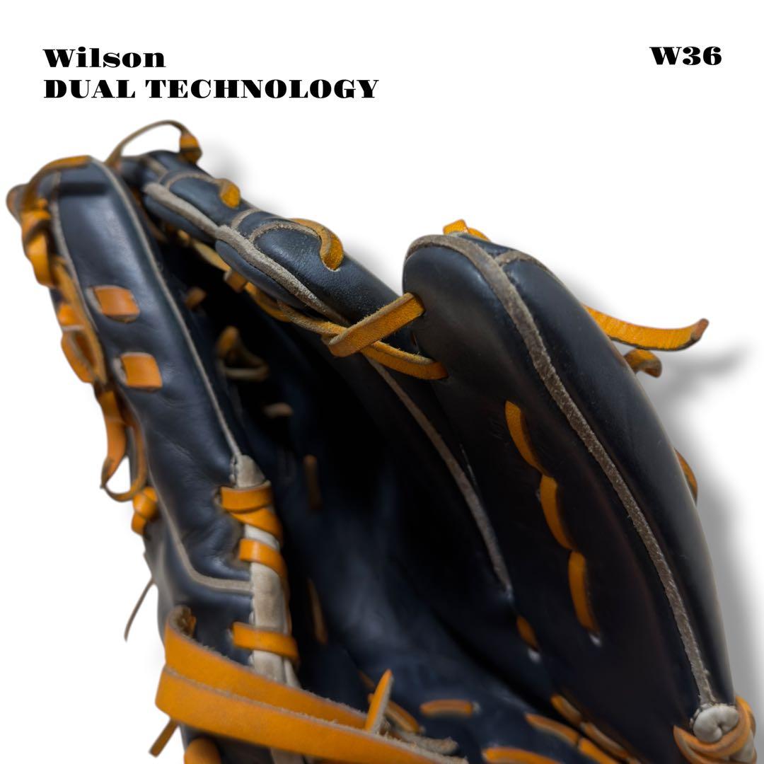 希少品！ Wilson ウィルソン グローブ グラブ 硬式 野球 投手 右投 紺