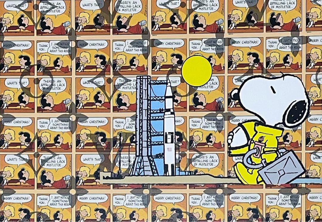 DEATH NYC/現代アートポスター/スヌーピー /SNOOPY/ロケット/