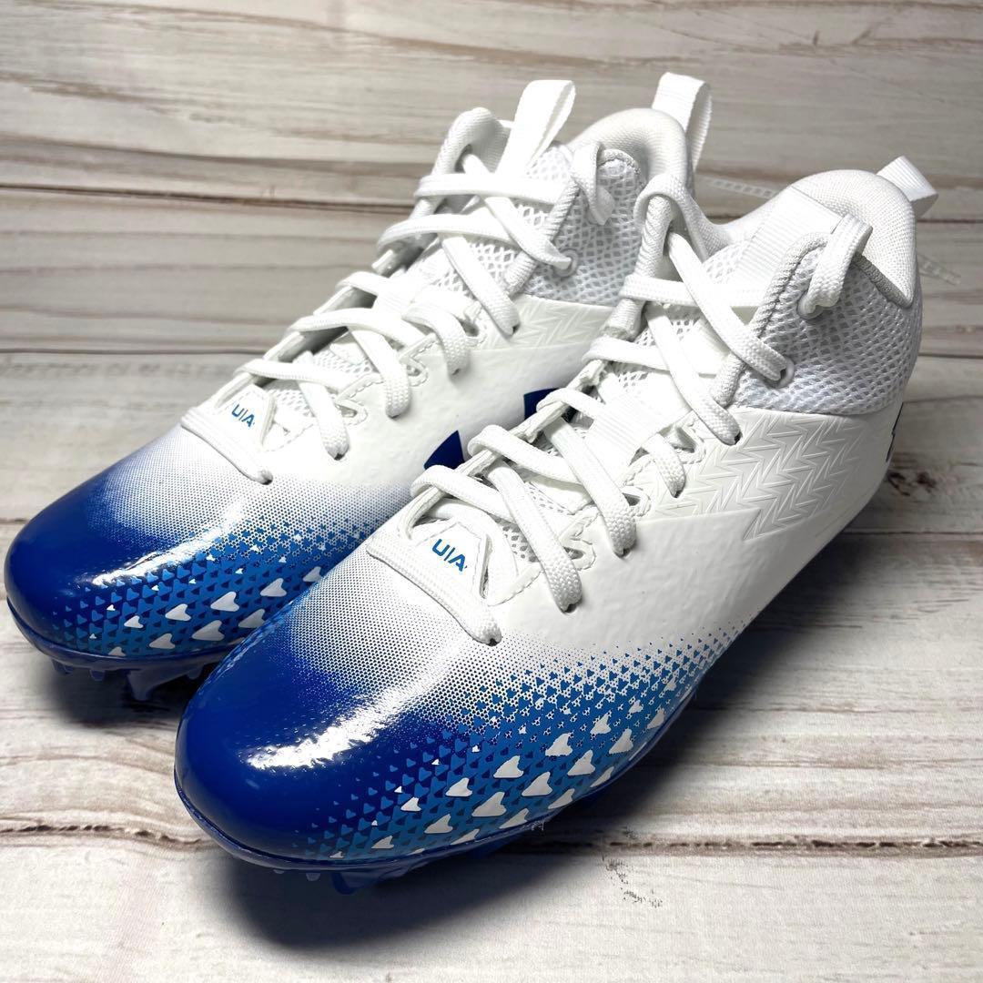 Under Armour サッカーシューズ 4Y ホワイト/ブルー