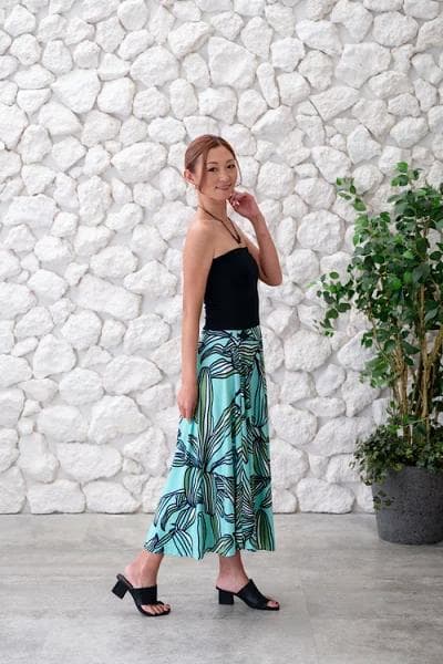 ハワイアン 3way ワンピース フラダンス　ドレス モダール素材　発表会　②