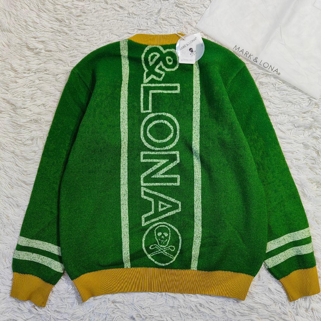 新品タグ付き　MARK&LONA サイズ XL　ウールクルーネック バイカラー