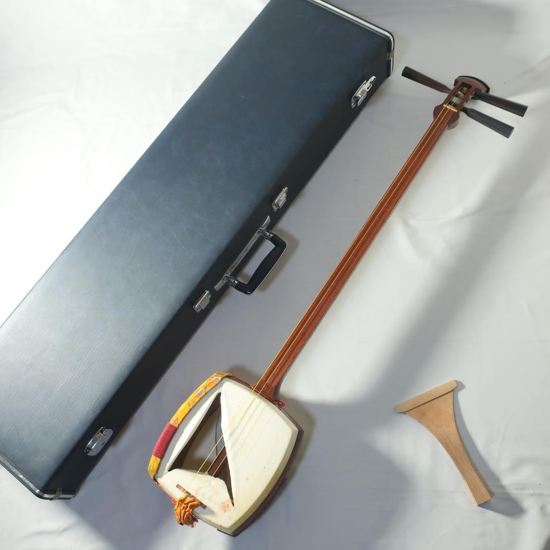 中棹 三味線 東触り仕様 撥 ハードケース付