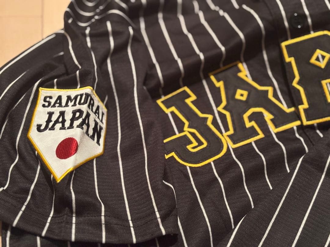 大谷翔平　ユニフォーム　刺繍　日本代表　侍ジャパン　16 WBC Lサイズ　黒