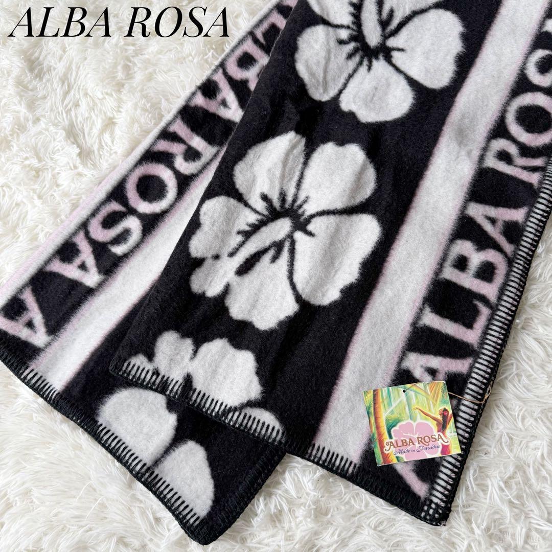 【新品未使用タグ付き】ALBA ROSA アルバローザ ウールブランケット総柄③