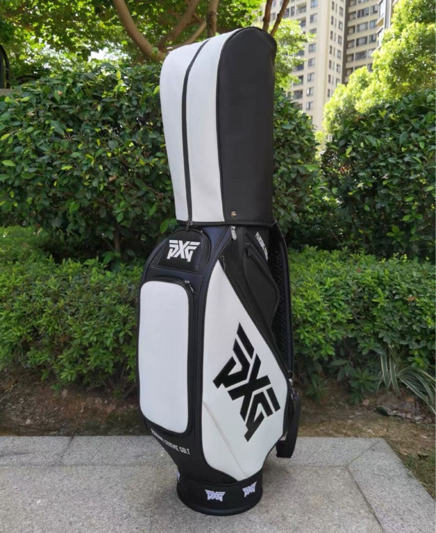 PXG ゴルフ キャディバッグ ゴルフバッグ クラブケース ホワイト 男女兼用