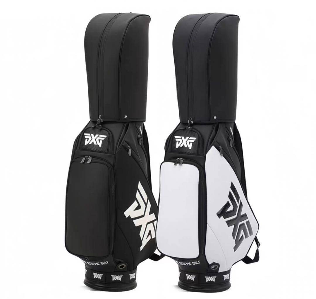 PXG ゴルフ キャディバッグ ゴルフバッグ クラブケース ホワイト 男女兼用
