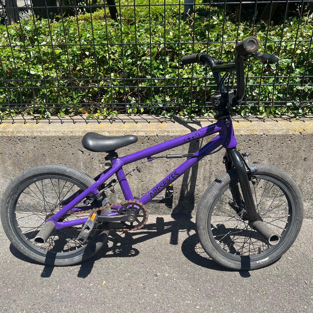 BMX【16インチ】ARESBIKES アーレスバイク　フラットランド　パープル