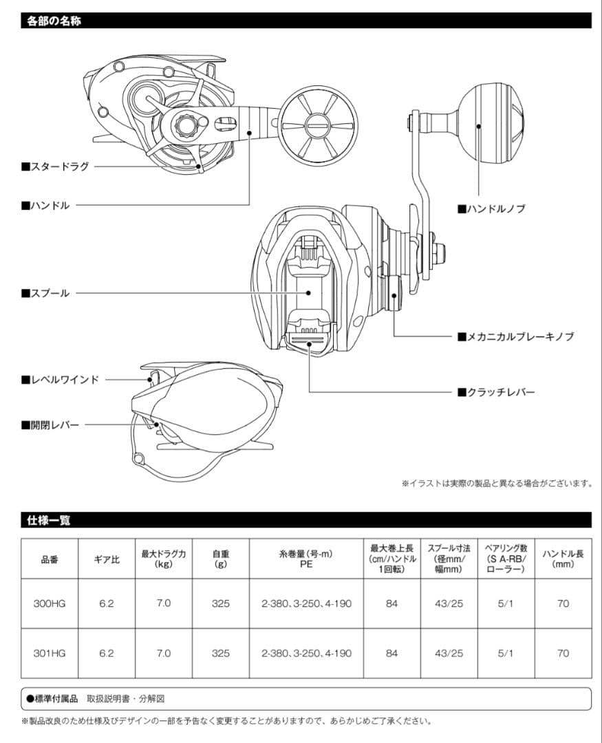 シマノ（SHIMANO）ベイトリール「グラップラー 301HG」