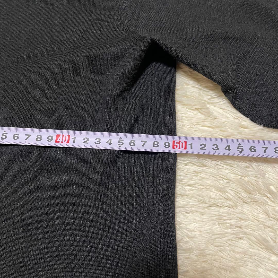 DESCENTE GOLF デサントゴルフブラック ニット　黒　袖ロゴ長袖
