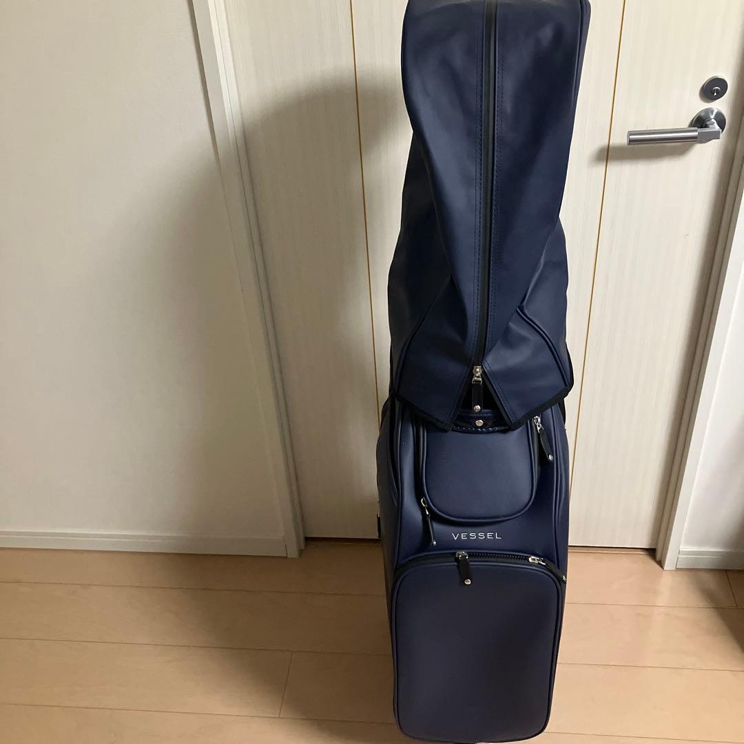 ネイビー キャディバッグ 収納ポケット付き