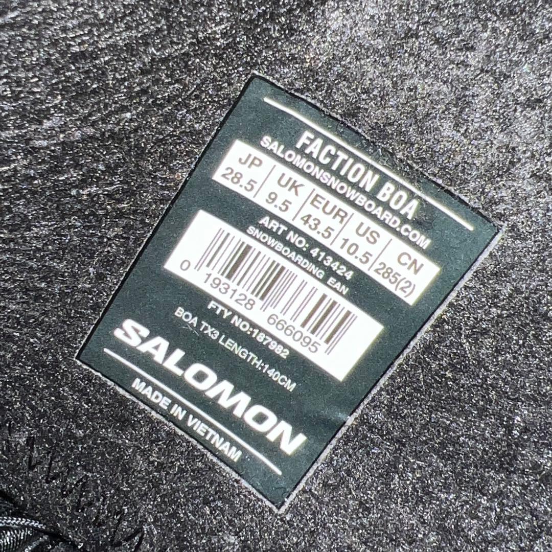 5回使用 28.5cm SALOMON FACTION BOA ブーツ
