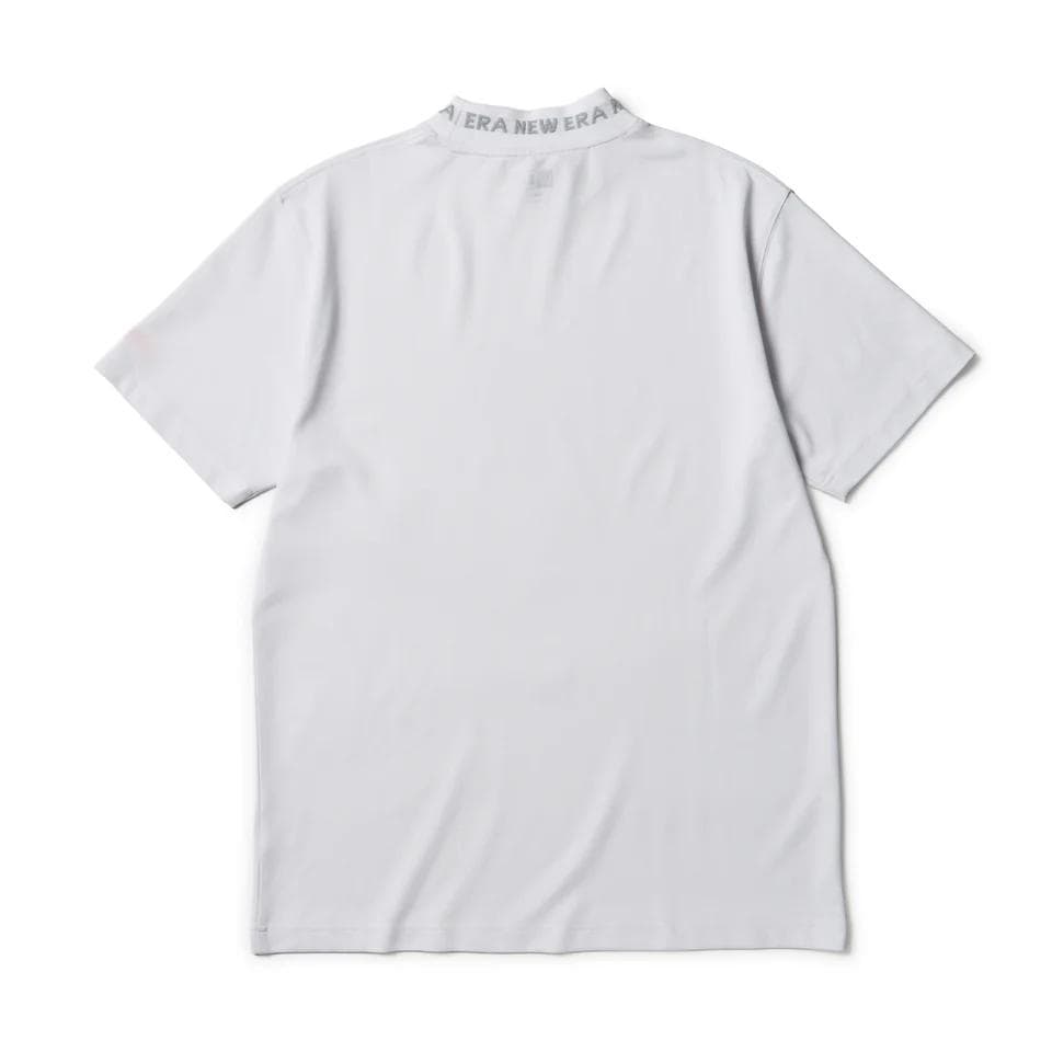 NEWERA GOLF 半袖 モックネック シャツ　鹿の子 ホワイト　Ｍサイズ