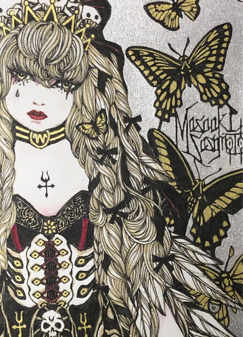 絵画 Moth Girl