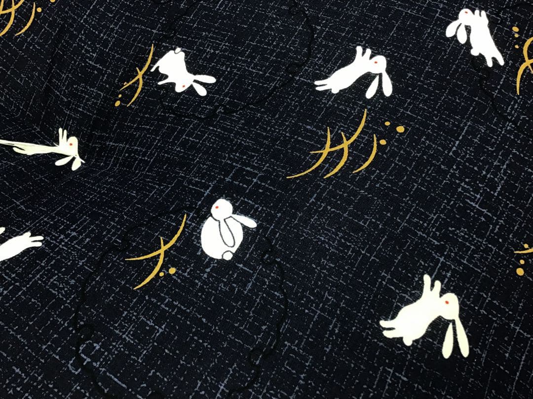 底付き感のない座布団 露芝うさぎ座布団55×59cm 5枚セット紺色 日本製