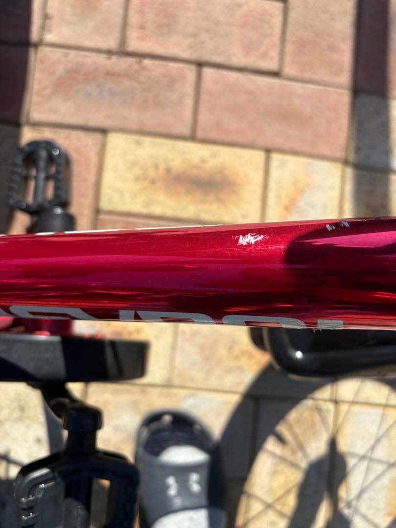 【直接引き渡し限定】シボレー 子ども自転車 16インチ赤 カゴ有（大阪）